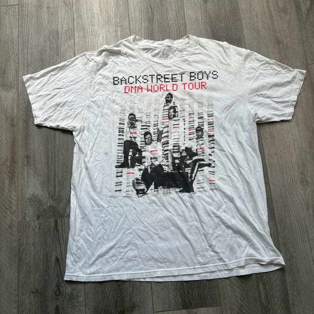 Backstreet Boys DNA World Tour T-Shirt White XL 100% cotton